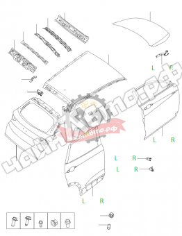 ДВЕРИ КАПОТ КРЫША CHERY TIGGO 7(T15) T15-8402010YL-DY T15-6301030-DY T15-6101010-DY T15-6101020-DY